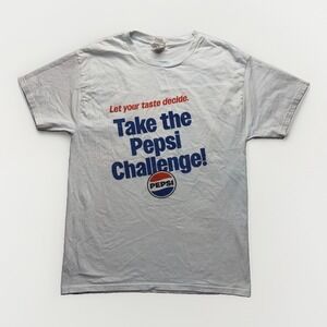 Vintage Pepsi Challenge T Shirt White Mens M Retro Soda Y2K Promo Graphic Tee